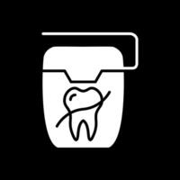 Floss Glyph Inverted Icon Design vector