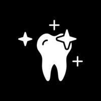 Clean Tooth Glyph Inverted Icon Design vector