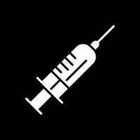 Syringe Glyph Inverted Icon Design vector