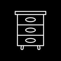 Filling Cabinet Line Inverted Icon Design vector