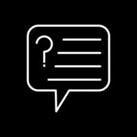 Advice Line Inverted Icon Design vector