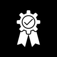 Quality Assurance Glyph Inverted Icon Design vector