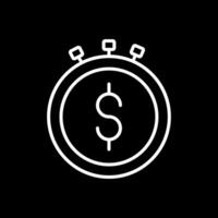 Time Is Money Line Inverted Icon Design vector