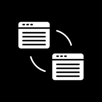 Refactoring Glyph Inverted Icon Design vector