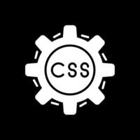 Css Coding Glyph Inverted Icon Design vector