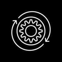 Iteration Line Inverted Icon Design vector