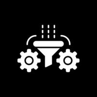 Refinement Glyph Inverted Icon Design vector