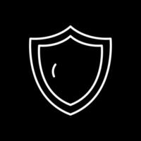 Security Shield Line Inverted Icon Design vector