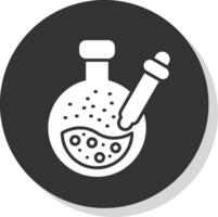 Pipette Glyph Shadow Circle Icon Design vector