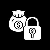 Secure Payment Glyph Inverted Icon Design vector