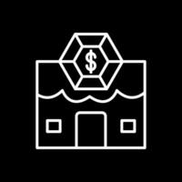 Pawn Shop Line Inverted Icon Design vector