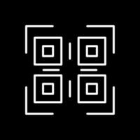 Qr Code Line Inverted Icon Design vector