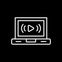 Live Stream Line Inverted Icon Design vector