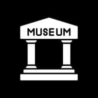 museo glifo invertido icono diseño vector