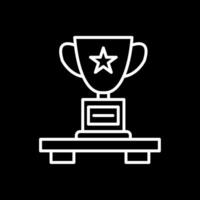 Trophy Line Inverted Icon Design vector