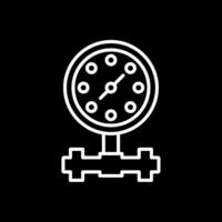 Pressure Gauge Line Inverted Icon Design vector