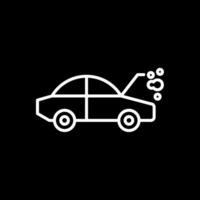 Car Breakdown Line Inverted Icon Design vector