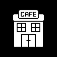 Cafe Glyph Inverted Icon Design vector