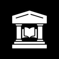 Library Glyph Inverted Icon Design vector