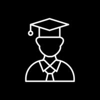 Student Line Inverted Icon Design vector