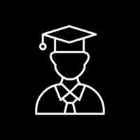 Student Line Inverted Icon Design vector