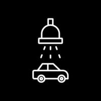 Car Wash Service Line Inverted Icon Design vector