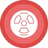 Nuclear Glyph Due Circle Icon Design vector