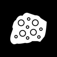 Rock Glyph Inverted Icon Design vector