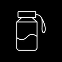 Water Bottle Line Inverted Icon Design vector