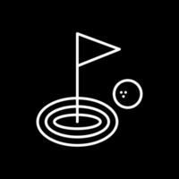 golf línea invertido icono diseño vector