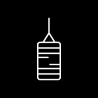 Punching Bag Line Inverted Icon Design vector