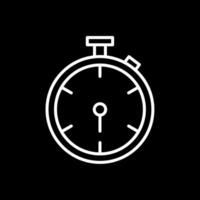 Stopwatch Line Inverted Icon Design vector