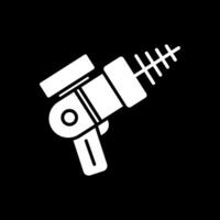 Laser Gun Glyph Inverted Icon Design vector