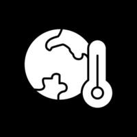 Global Warming Glyph Inverted Icon Design vector