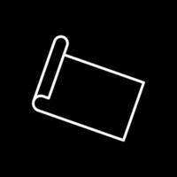 Yoga Mat Line Inverted Icon Design vector