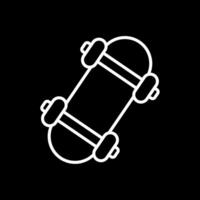 Skateboard Line Inverted Icon Design vector