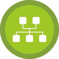 Sitemap Glyph Due Circle Icon Design vector