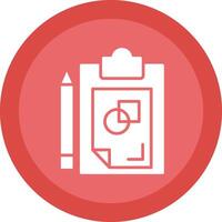 Sketching Glyph Due Circle Icon Design vector