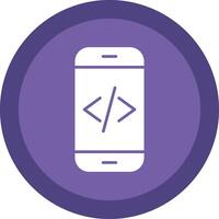 App Development Glyph Due Circle Icon Design vector