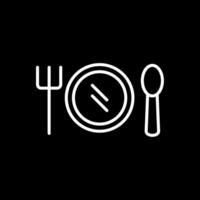 Banquet Line Inverted Icon Design vector