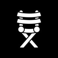 Director Chair Glyph Inverted Icon Design vector