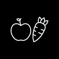 Healthy Eating Line Inverted Icon Design vector