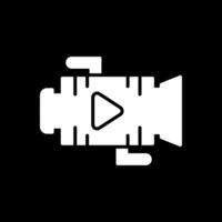 Camera Glyph Inverted Icon Design vector