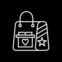 Gift Bag Line Inverted Icon Design vector