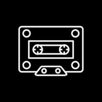 Cassette Line Inverted Icon Design vector