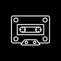 Cassette Line Inverted Icon Design vector