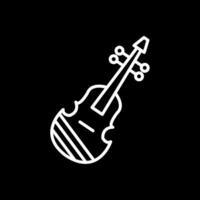 Violin Line Inverted Icon Design vector