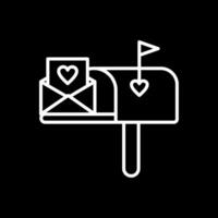 Mailbox Line Inverted Icon Design vector