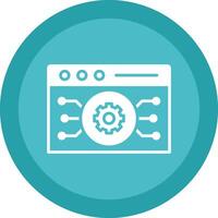 Website Algorithm Glyph Due Circle Icon Design vector