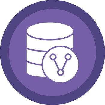 Database Sharing Glyph Due Circle Icon Design vector